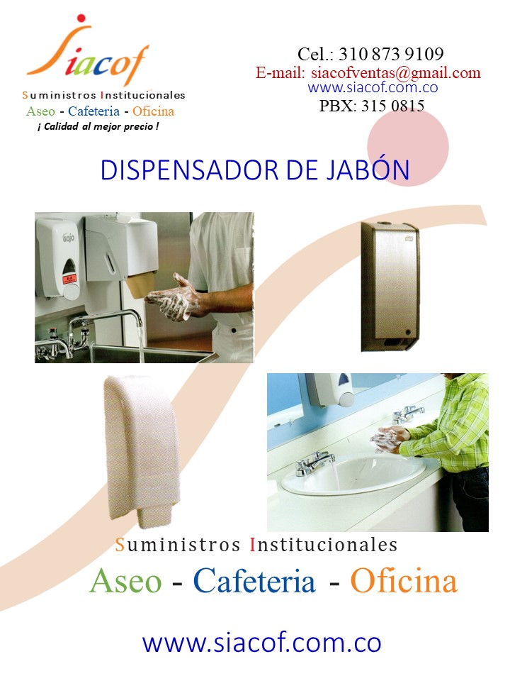 DISPENSADOR DE JABON SIACOF