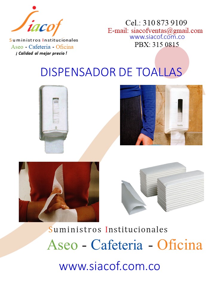 DISPENSADOR DE TOALLAS SIACOF