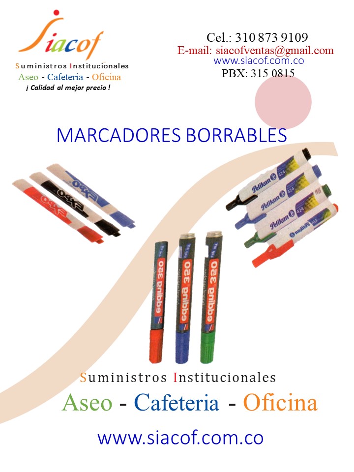 MARCADORES BORRABLES