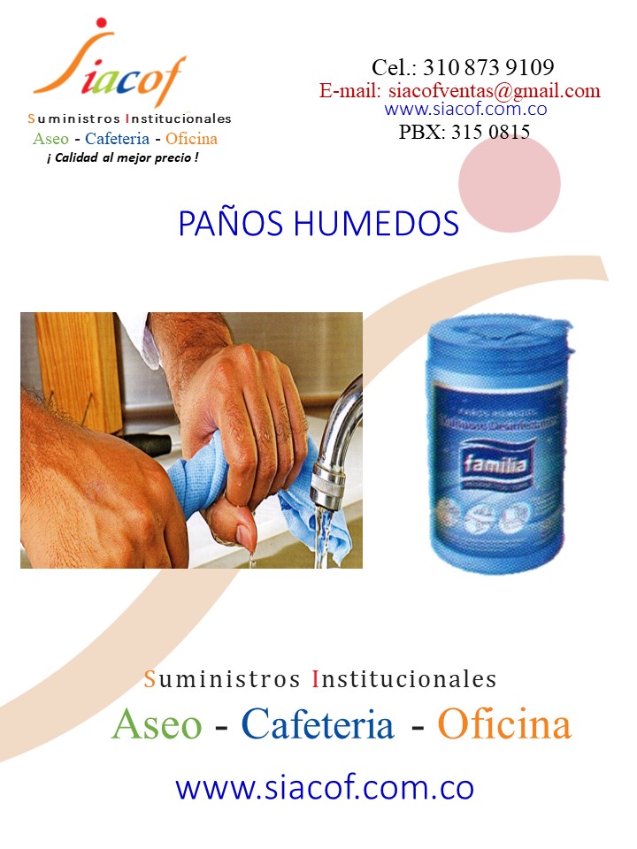 PAÑOS HUMEDOS SIACOF