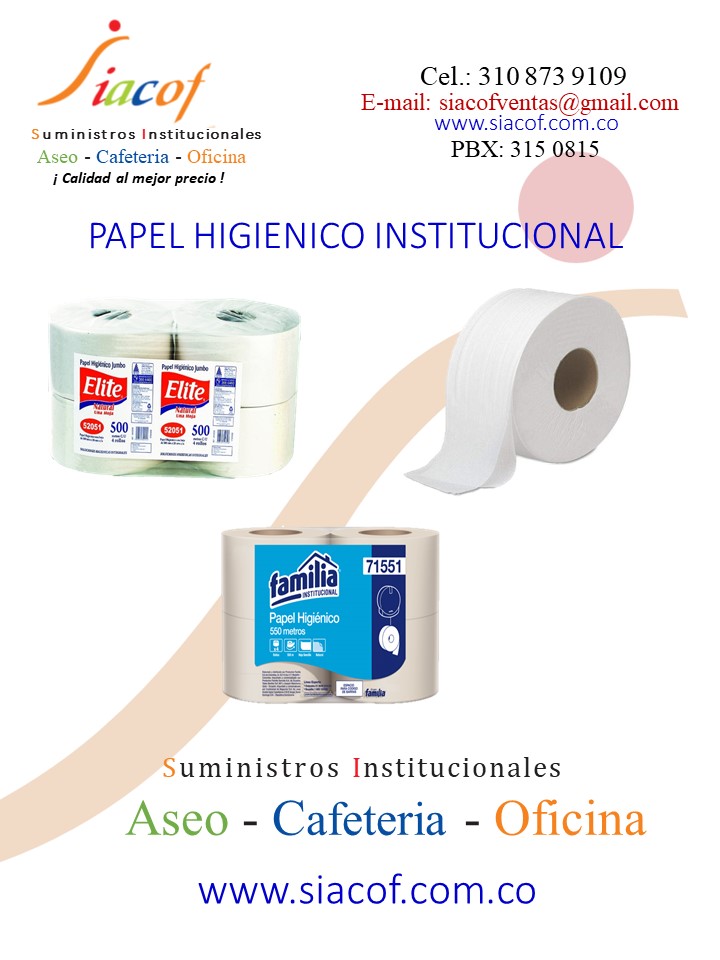 PAPEL HIGIENICO INSTITUCIONAL SIACOF