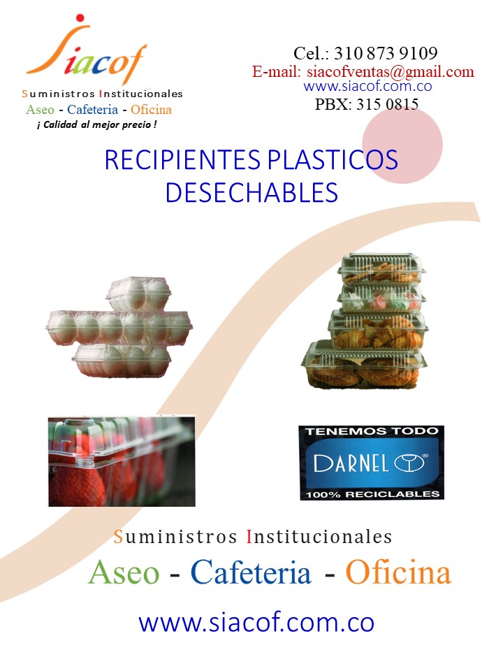 RECIPIENTES PLASTICOS DESECHABLES