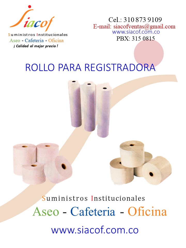 ROLLO PARA REGISTRADORA